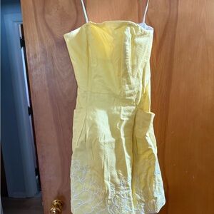 Yellow Strapless Dress